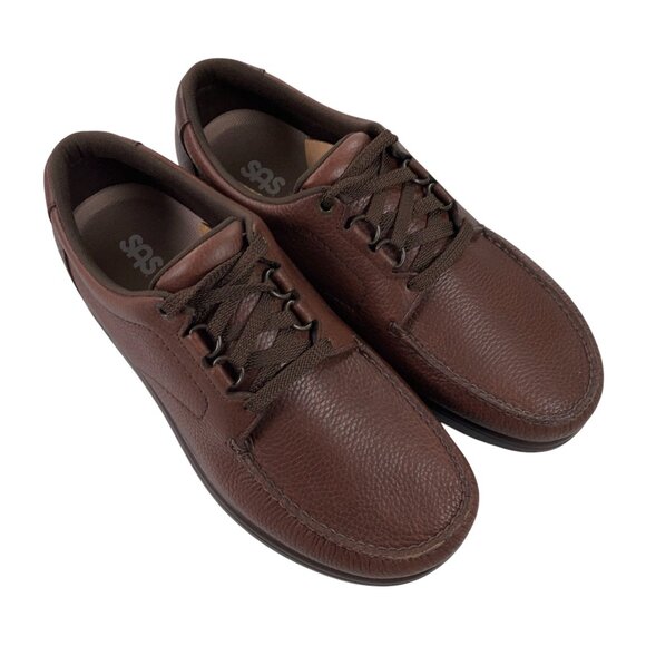 SAS Bout Time Walking Shoes Mens 12.5 WW Tripad Lace Up Moccasin Mulch Brown NEW main image 4